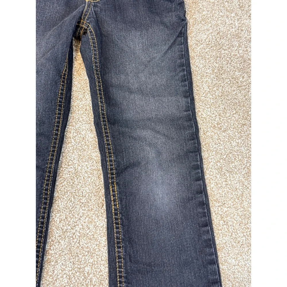 The Children's Place Girls Skinny Stretch Jeans Dark Wash Blue Size 6x/7 Heart‎